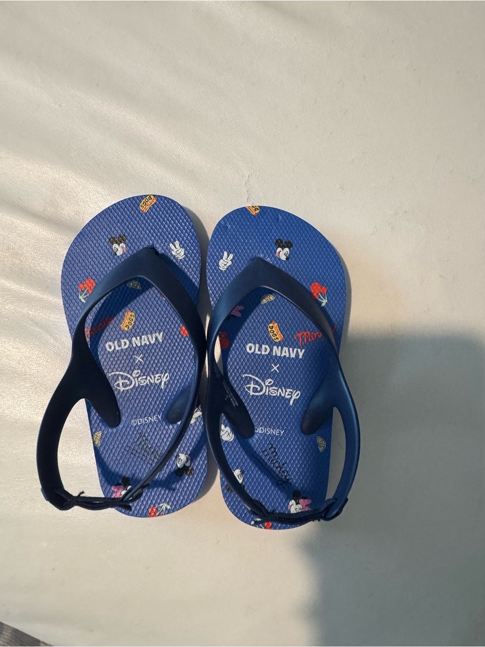 Old Navy Blue Kids' Mickey Mouse Flip Flops